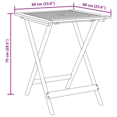 vidaXL 3-tlg. Bistro-Set Cremeweiß Stoff und Massivholz