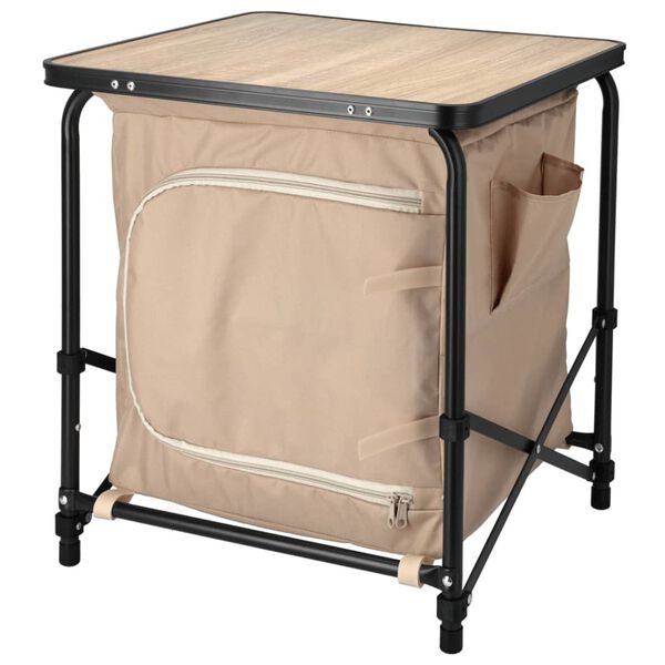 Redcliffs Campingtisch mit Schrank Beige 48x48x53,5 cm