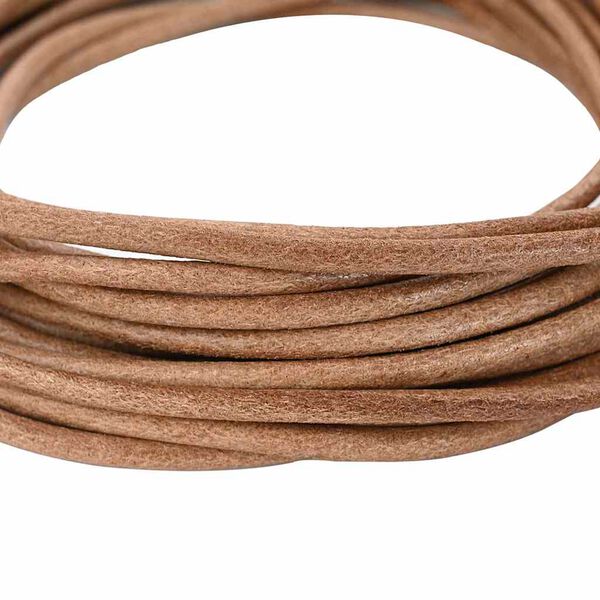 vidaXL Leder Schnur Braun &Oslash;5 mm x 50 m Leder