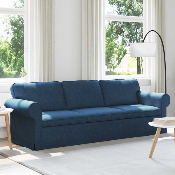 vidaXL Sofa 210cm Blau Metall