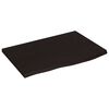 vidaXL Wandregal Dunkelbraun 60x40x2 cm Massivholz Eiche Behandelt