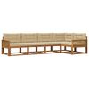 vidaXL Outdoor-Sofagarnitur 5 stk. Natur und Beige