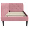 vidaXL Eckbettgestell mit Kopfteil Rosa 80 x 200 cm Samt