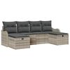 vidaXL Sofa Set 6 Stk. 6-Sitzanzahl Hellgrau Poly-Rattan