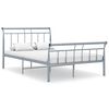 vidaXL Bettgestell Grau Metall 120x200 cm