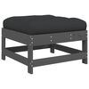 vidaXL 6-tlg. Garten-Lounge-Set mit Kissen Grau Massivholz
