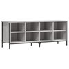 vidaXL Schuhregal Grau Sonoma 131x35x50 cm Holzwerkstoff
