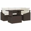 vidaXL Garten-Sofa-Set 5 stk. Braun und Creme