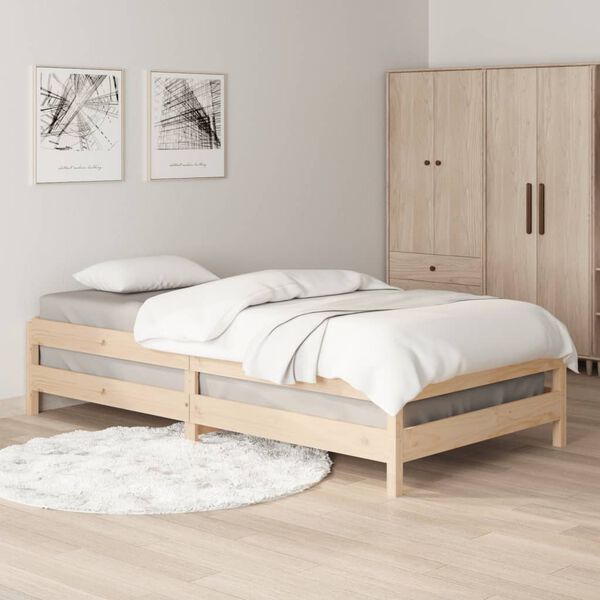 vidaXL Stapelbett 100x200 cm Massivholz Kiefer