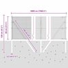 vidaXL Zaunpfosten Grau 50 x 0,8 m (12 x 12 mm Maschen) Stahl und PVC