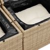 vidaXL Gartensofa-set mit Speicher 5 pcs Beige und Creme Poly-Rattan