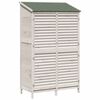 vidaXL Gartenschuppen Wei&szlig; 106 x 56 x 176,5 cm Massivholz aus Fichte