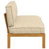 vidaXL Sofa Set mit Kissen Beige 120 x 92 x 69 cm Massivholz Akazie
