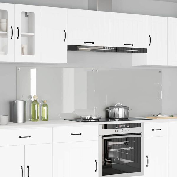 vidaXL K&uuml;chenr&uuml;ckwand 2 pcs Transparent 100 x 60 cm Geh&auml;rtetes Glas