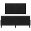 vidaXL LED Boxspringbett mit Matratze Schwarz 140 x 200 cm Stoff