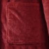 vidaXL Bademantel Hoodie Bordeauxrot XXXL Flanell