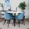 Venture Home Esszimmerst&uuml;hle 2 Stk. Velvet Samt Schwarz und Blau