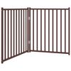 vidaXL 2-tlg. Hundetor Faltbar Braun Eiche 160 cm Massivholz Tanne