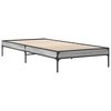 vidaXL Bettgestell Grau Sonoma 90x200 cm Holzwerkstoff und Metall