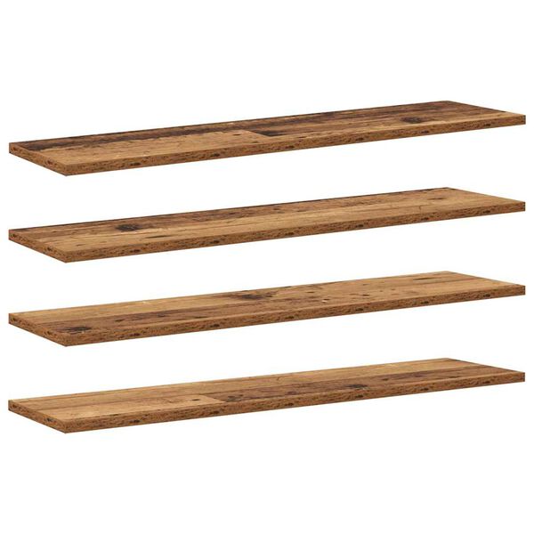 vidaXL Regalbrett 4 pcs Braun 80 x 20 x 1,5 cm Holzwerkstoff