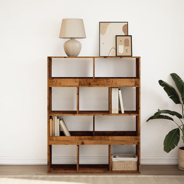 vidaXL B&uuml;cherregal Altholz-Optik 100x33x125,5 cm Holzwerkstoff