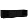 vidaXL TV-Schrank Schwarz 156x40x40 cm Massivholz Kiefer