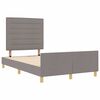 vidaXL Bettgestell mit Kopfteil Taupe 160 x 200 cm Stoff