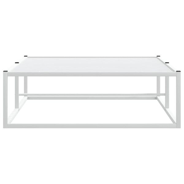 vidaXL Bettgestell ohne Matratze Wei&szlig; 100x200 cm Metall