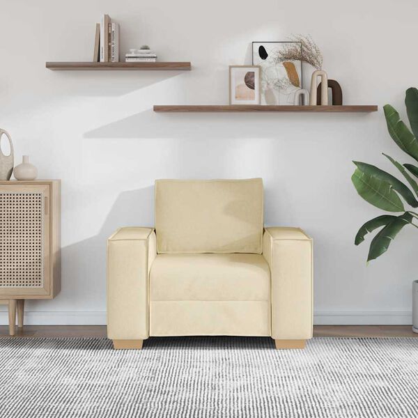 vidaXL Sofa Stuhl Creme 100x78x84 cm Stoff