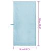 vidaXL Sporthandt&uuml;cher 2 pcs Blau 100 x 50 cm Polyester und Polyamid