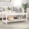 vidaXL Couchtisch Wei&szlig; 110x55x45 cm Massivholz Kiefer
