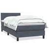 vidaXL Boxspringbett mit Matratze Dunkelgrau 100x210 cm Samt