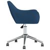 vidaXL Esszimmerst&uuml;hle 2 Stk. Drehbar Blau Stoff