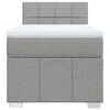 vidaXL Boxspringbett mit Matratze Hellgrau 90x200 cm Stoff