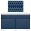 vidaXL Boxspringbett mit Matratze Blau 120x190 cm Stoff