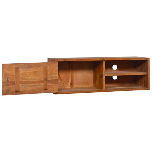 vidaXL Wand-TV-Schrank 90x30x30 cm Teak Massivholz