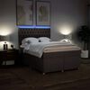vidaXL Boxspringbett mit Matratze Dunkelbraun 140x190 cm Stoff