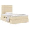 vidaXL Aufbewahrungsbett mit Matratze Creme 120 x 200 cm Polyester