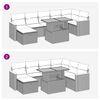 vidaXL 5-tlg. Garten-Sofagarnitur mit Kissen Grau Poly Rattan