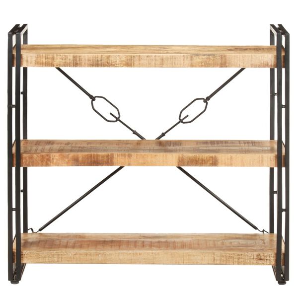 vidaXL B&uuml;cherregal 3 F&auml;cher 90x30x80 cm Mango Massivholz