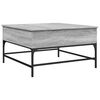 vidaXL Couchtisch Grau Sonoma 80x80x45 cm Holzwerkstoff und Metall