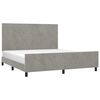 vidaXL Bettgestell ohne Matratze Hellgrau 160x200 cm Samt
