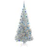 vidaXL Weihnachtsbaum mit 300 LEDs mit Ständer Silber 180 cm Haustier
