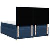 vidaXL Boxspringbett mit Matratze Blau 180x200 cm Stoff