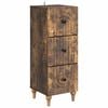 vidaXL Schubladenschrank 33 x 34,5 x 90 cm Holzwerkstoff R&auml;uchereiche