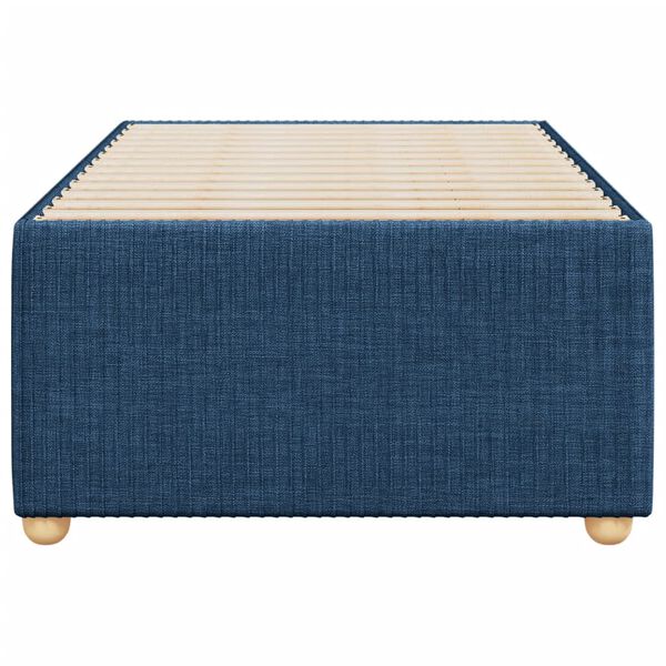 vidaXL Bettgestell ohne Matratze Blau 100x200 cm Stoff