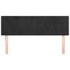 vidaXL Kopfteile Schwarz 144x5x78/88 cm Samt