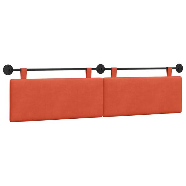 vidaXL H&auml;ngevorderseite Uni Rot-Orange 210 x 55 x 5 cm Cordstoff
