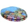vidaXL Toilettensitz Tiefes Meeresblau 44 x 38 cm MDF-Platte