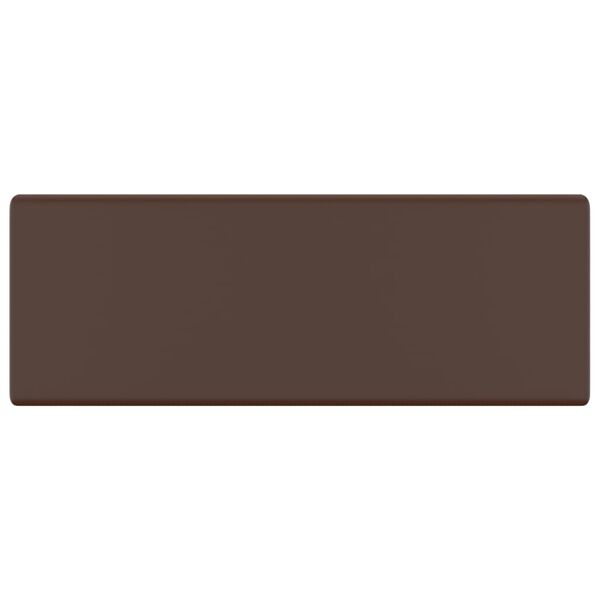 vidaXL Luxus-Waschbecken Überlauf Quadratisch Matt Dunkelbraun 41x41cm